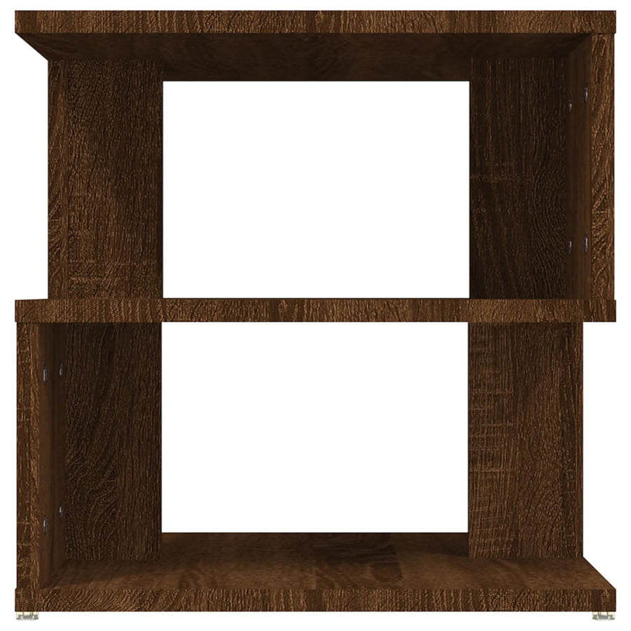 Bijzettafel 40x40x40 cm bewerkt hout bruin eikenkleur Bruineiken