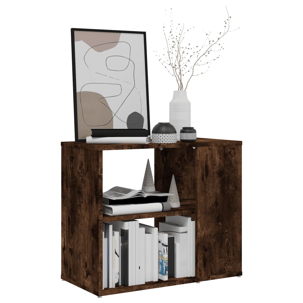 Bijzetkast 60X30X50 Cm Bewerkt Hout Kleurig Gerookt eiken