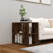 Side table 60x30x50 cm treated wood smoked oak finish