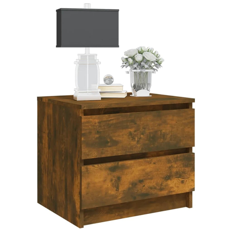 Nachtkastjes 50X39X43,5 Cm Bewerkt Hout Kleur 2 Gerookt eiken