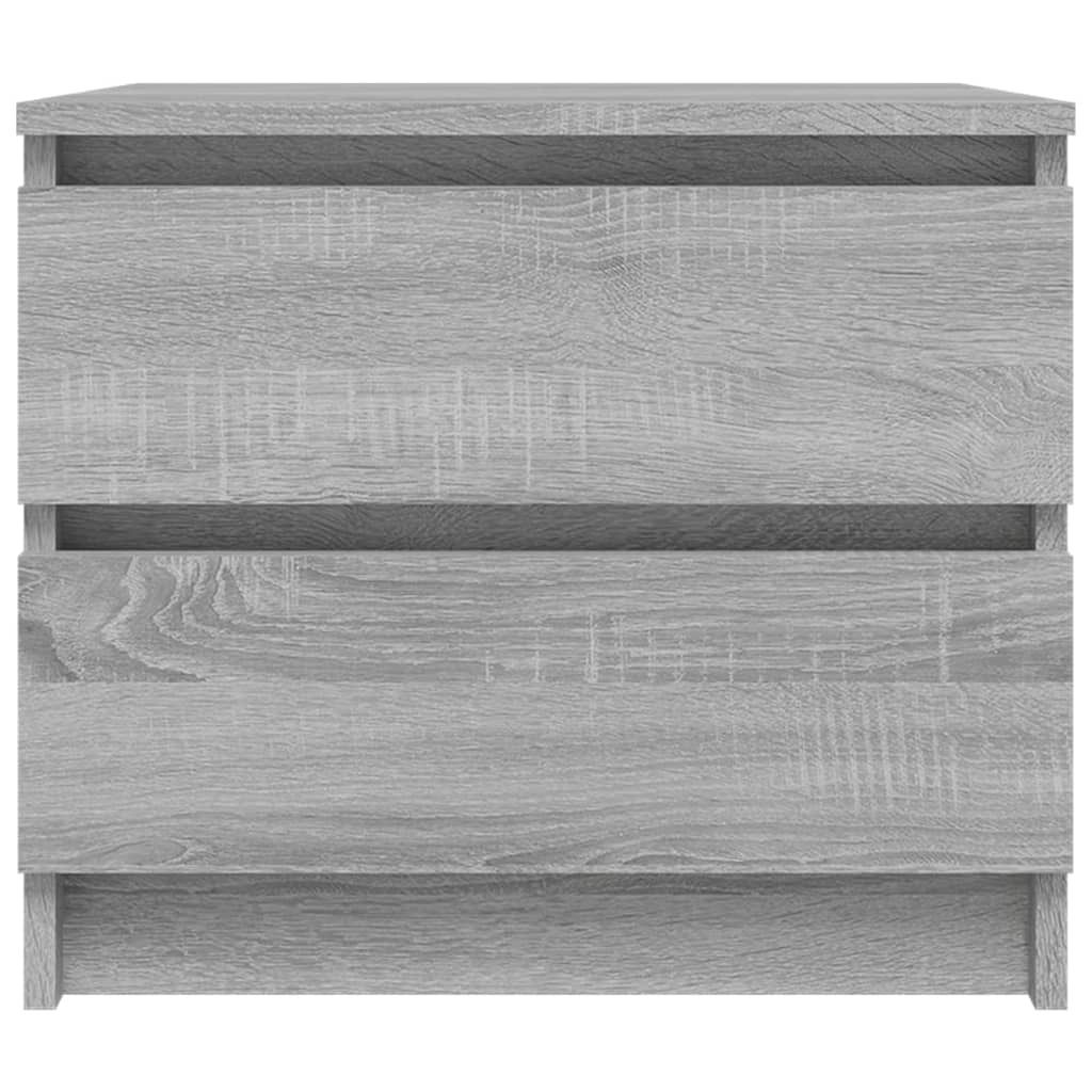 Nachtkastjes 50X39X43,5 Cm Bewerkt Hout Eiken 2 Grijs sonoma