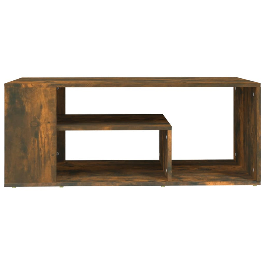 Salontafel 100x50x40 cm bewerkt hout gerookt eikenkleurig Gerookt eiken