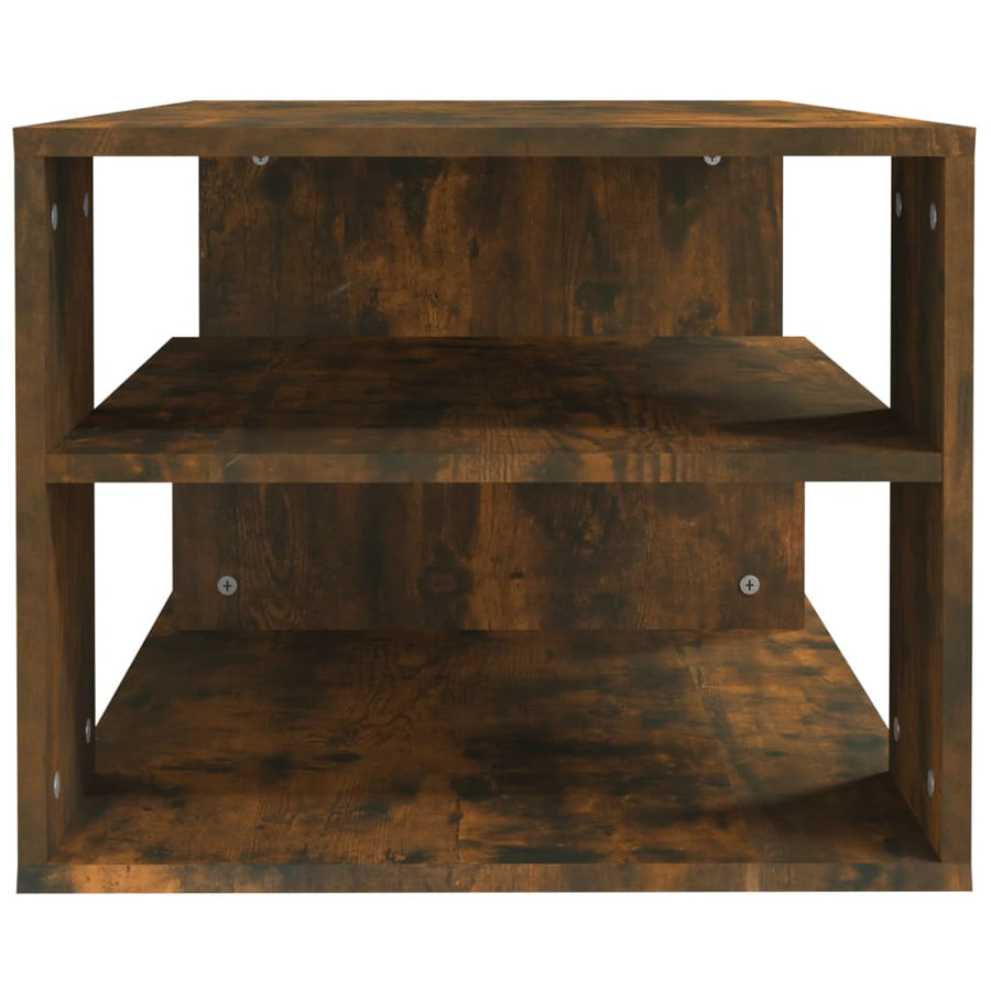 Salontafel 100x50x40 cm bewerkt hout gerookt eikenkleurig Gerookt eiken