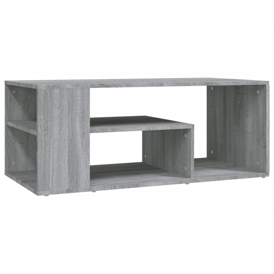 Salontafel 100x50x40 cm bewerkt hout grijs sonoma eikenkleurig Grijs sonoma