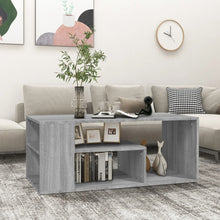 Salontafel 100x50x40 cm bewerkt hout grijs sonoma eikenkleurig Grijs sonoma