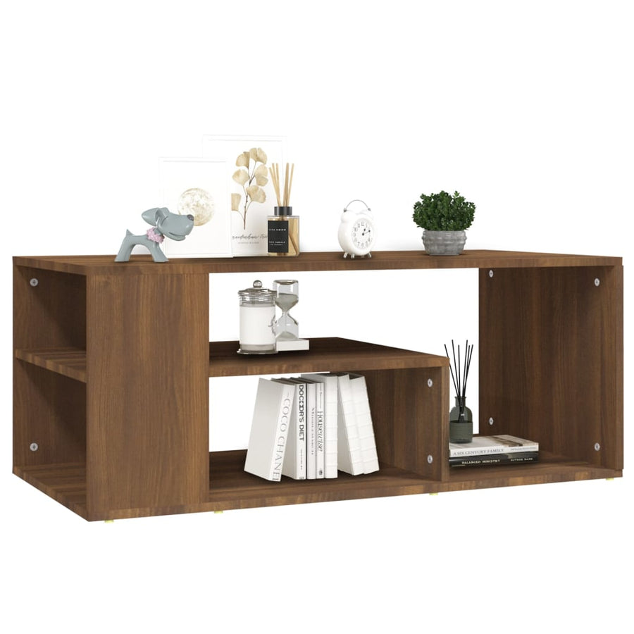 Salontafel 00X50X40 Cm Bewerkt Hout Bruineiken bruin eikenkleur