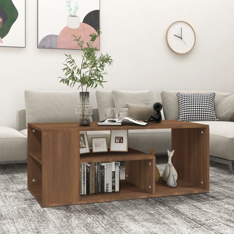 Salontafel 00X50X40 Cm Bewerkt Hout Bruineiken bruin eikenkleur