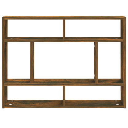Wandschap 75X6X55 Cm Bewerkt Hout Kleurig Gerookt eiken