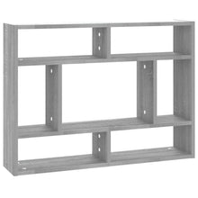 Wandschap 75X6X55 Cm Bewerkt Hout Eikenkleurig Grijs sonoma