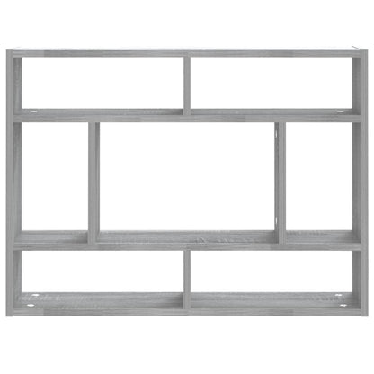 Wandschap 75X6X55 Cm Bewerkt Hout Eikenkleurig Grijs sonoma