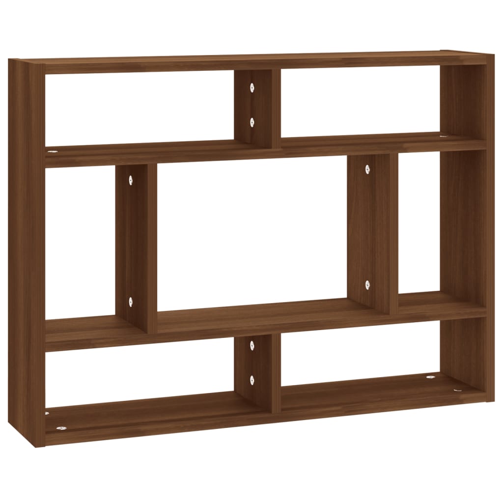 Wandschap 75X6X55 Cm Bewerkt Hout Bruineikenkleurig bruin eikenkleur