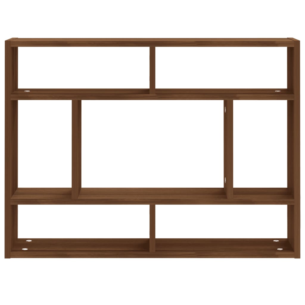 Wandschap 75X6X55 Cm Bewerkt Hout Bruineikenkleurig bruin eikenkleur