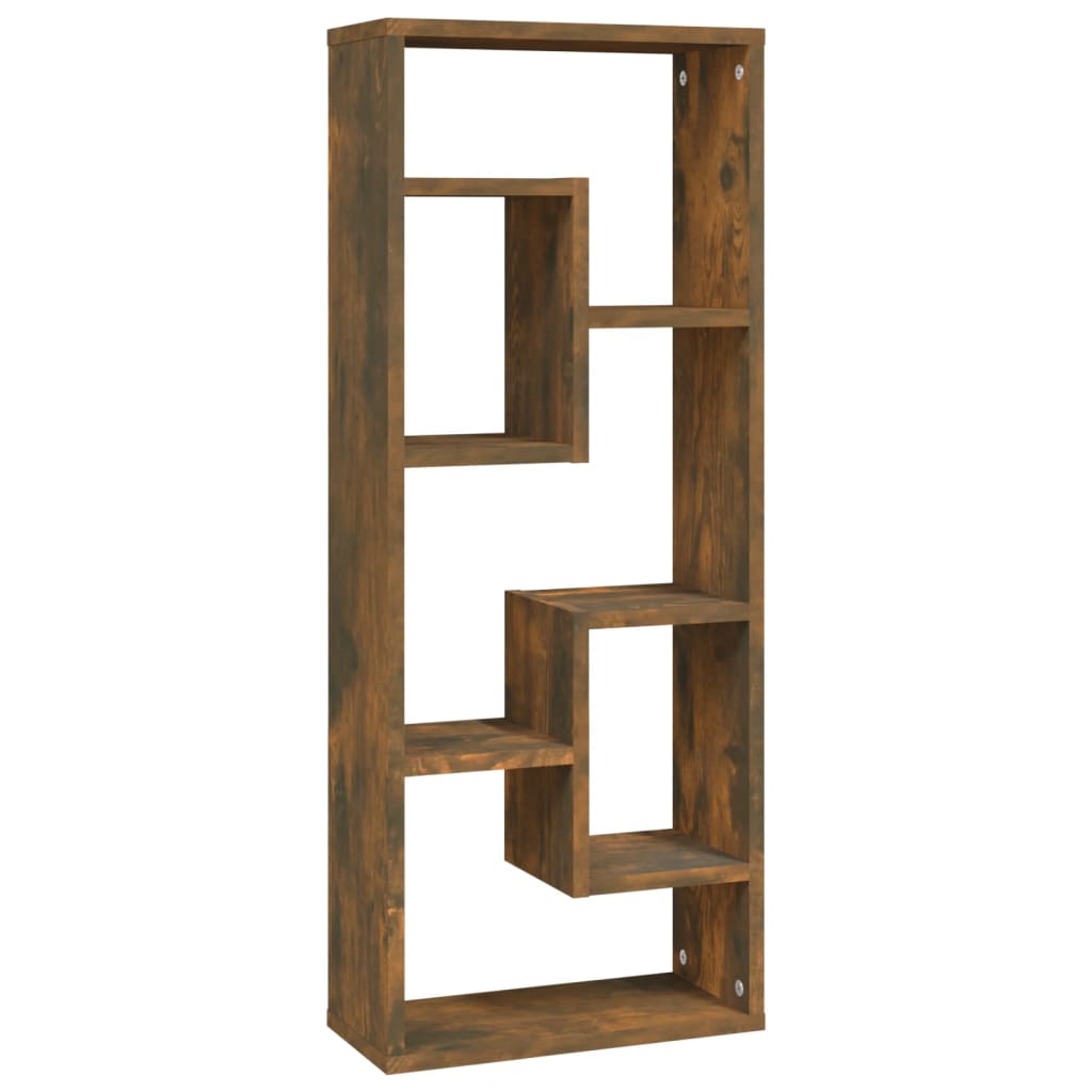 Wandschap 36X6X90 Cm Bewerkt Hout Kleurig Gerookt eiken