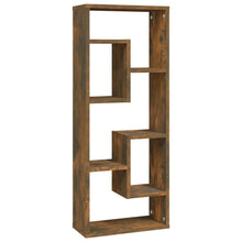 Wandschap 36X6X90 Cm Bewerkt Hout Kleurig Gerookt eiken