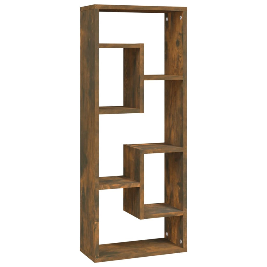 Wandschap 36X6X90 Cm Bewerkt Hout Kleurig Gerookt eiken