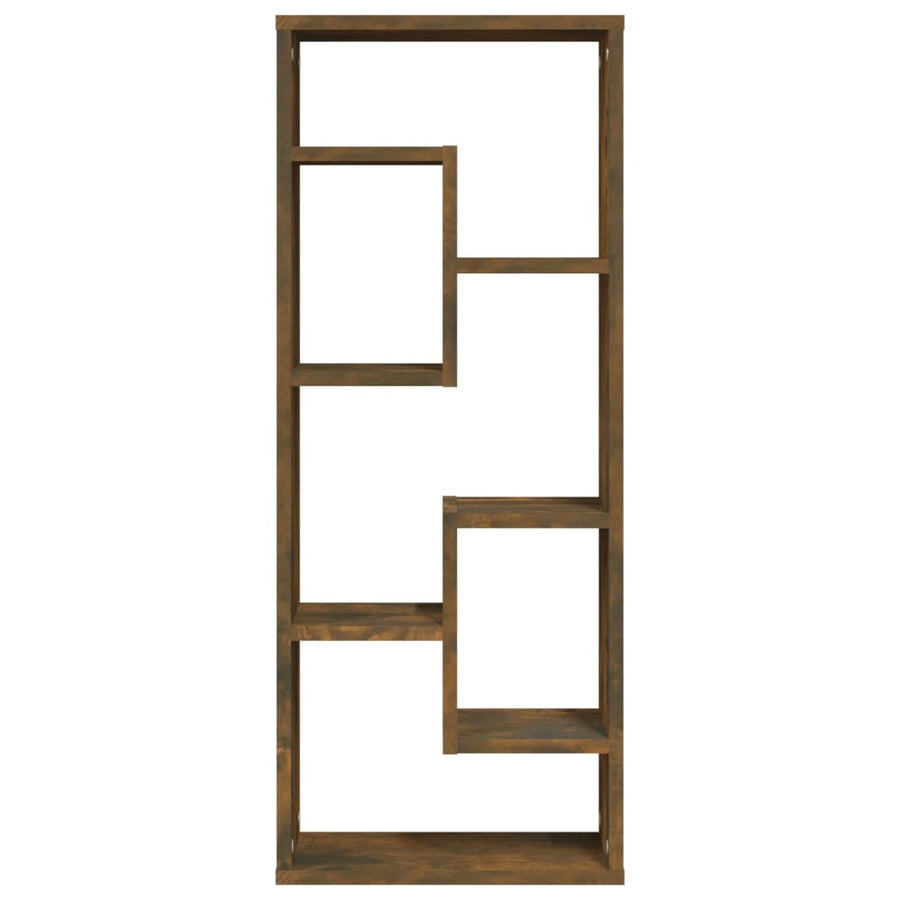 Wandschap 36X6X90 Cm Bewerkt Hout Kleurig Gerookt eiken