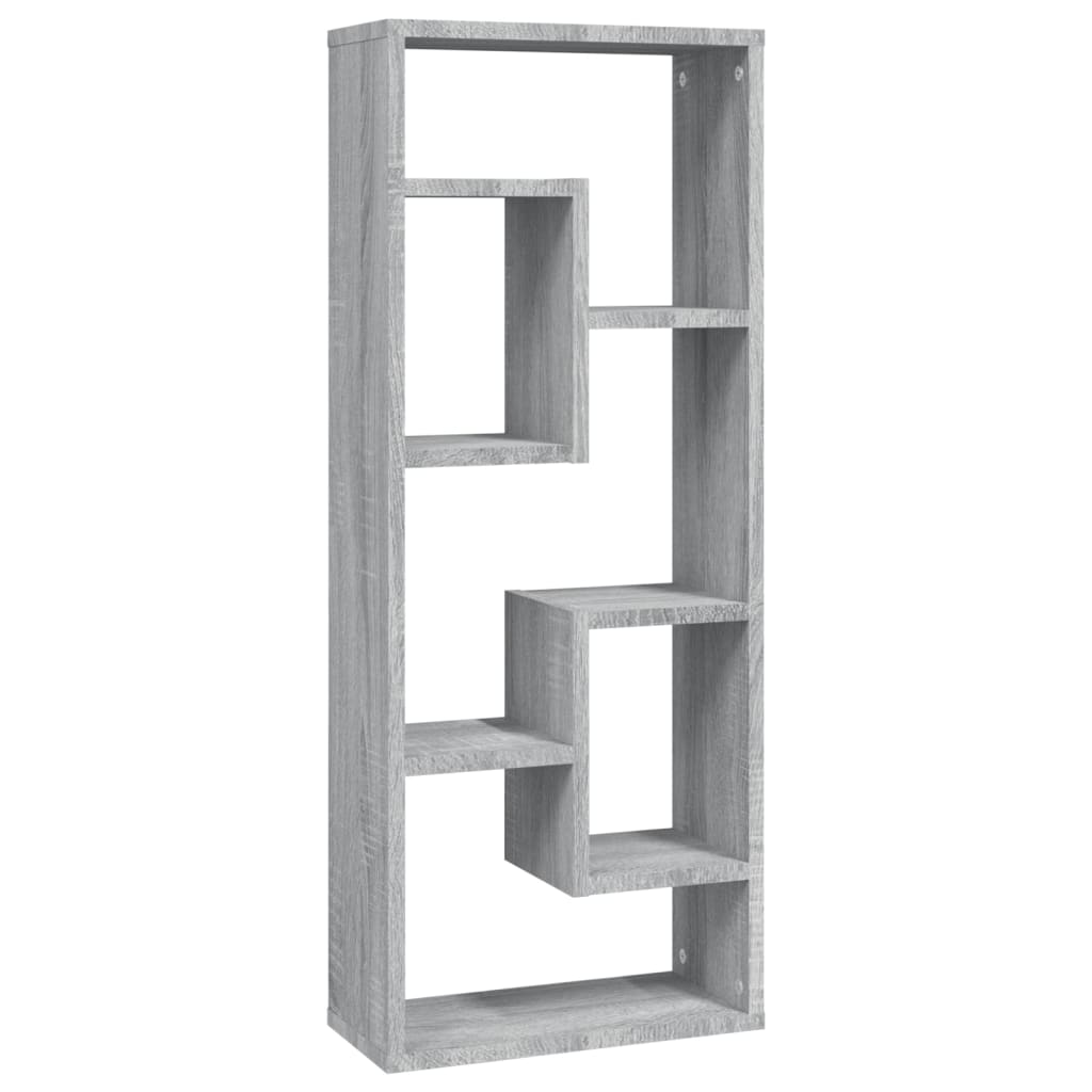Wandschap 36X6X90 Cm Bewerkt Hout Eikenkleurig Grijs sonoma