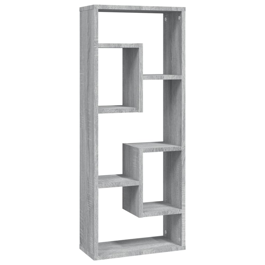 Wandschap 36X6X90 Cm Bewerkt Hout Eikenkleurig Grijs sonoma