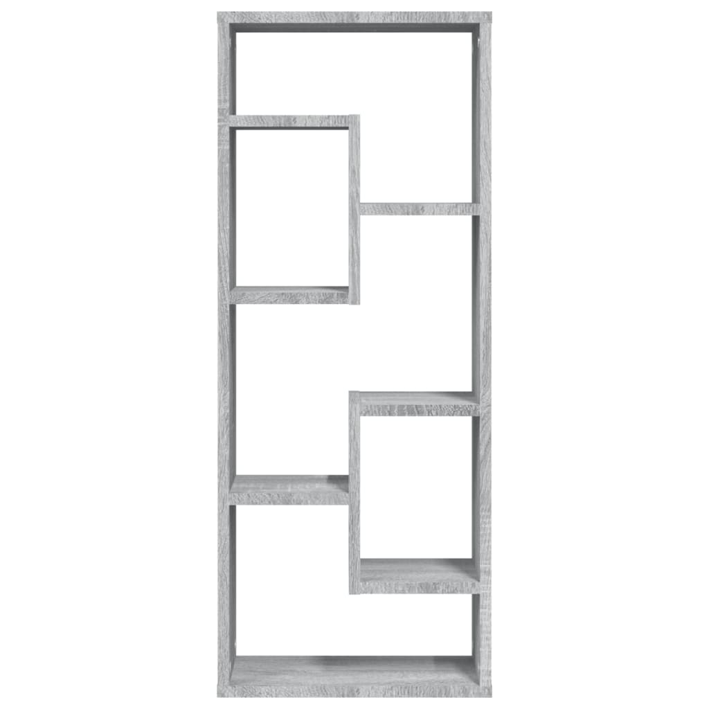 Wandschap 36X6X90 Cm Bewerkt Hout Eikenkleurig Grijs sonoma