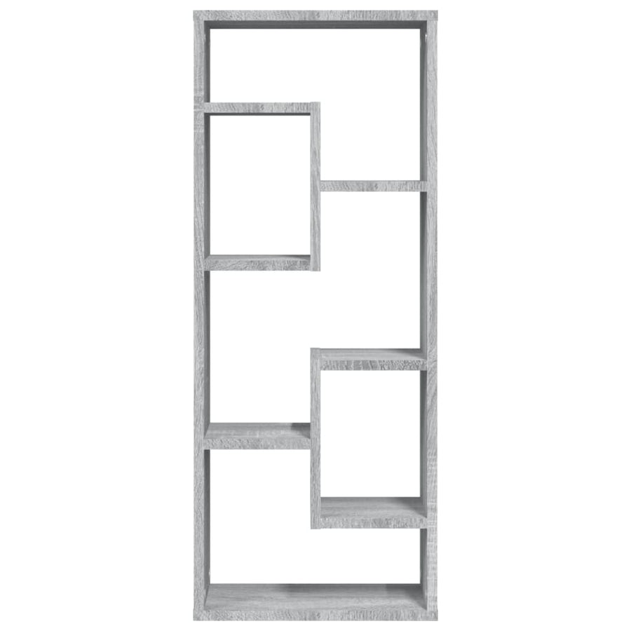 Wandschap 36X6X90 Cm Bewerkt Hout Eikenkleurig Grijs sonoma