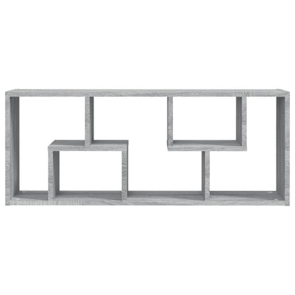 Wandschap 36X6X90 Cm Bewerkt Hout Eikenkleurig Grijs sonoma