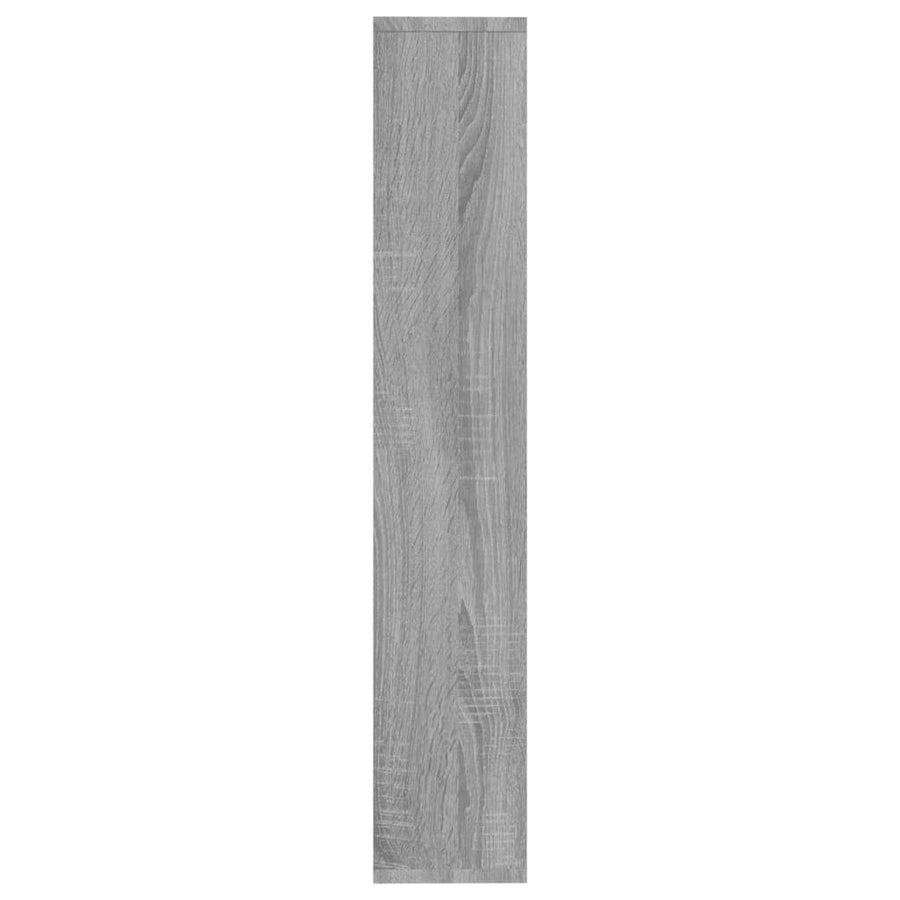 Wandschap 36X6X90 Cm Bewerkt Hout Eikenkleurig Grijs sonoma