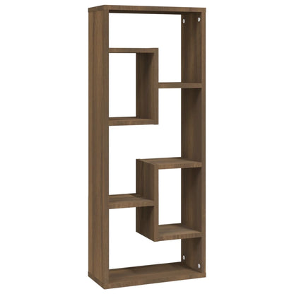 Wandschap 36X6X90 Cm Bewerkt Hout Bruineikenkleurig bruin eikenkleur