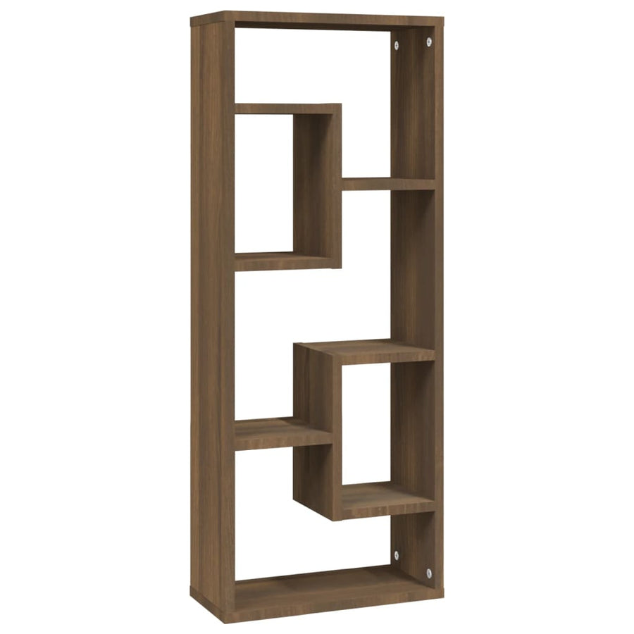 Wandschap 36X6X90 Cm Bewerkt Hout Bruineikenkleurig bruin eikenkleur