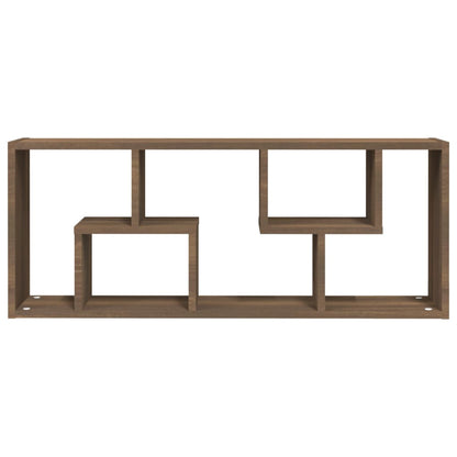 Wandschap 36X6X90 Cm Bewerkt Hout Bruineikenkleurig bruin eikenkleur