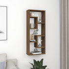 Wandschap 36x16x90 cm bewerkt hout bruin