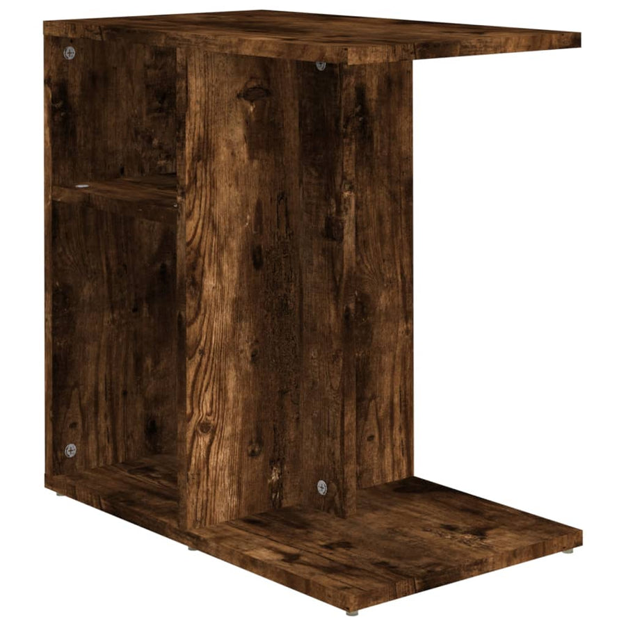 Bijzettafel 50X30X50 Cm Bewerkt Hout Kleurig Gerookt eiken