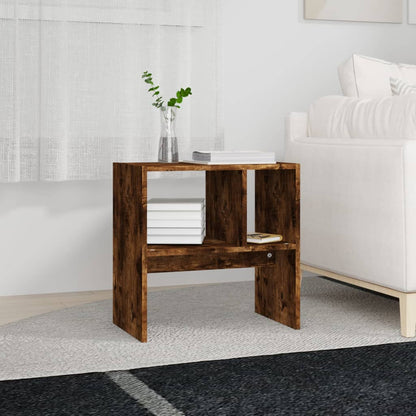Bijzettafel 50X30X50 Cm Bewerkt Hout Kleurig Gerookt eiken