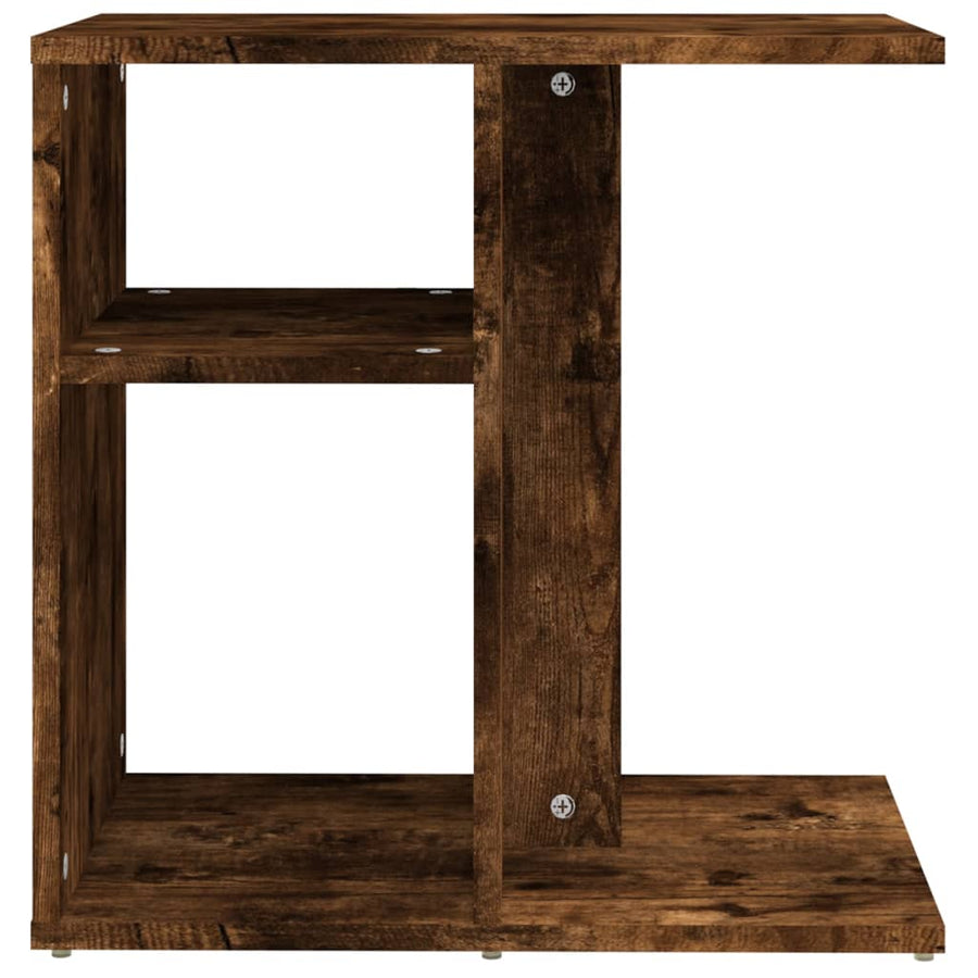Bijzettafel 50X30X50 Cm Bewerkt Hout Kleurig Gerookt eiken