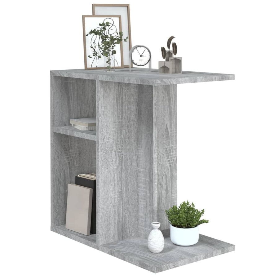 Bijzettafel 50X30X50 Cm Bewerkt Hout Eikenkleurig Grijs sonoma