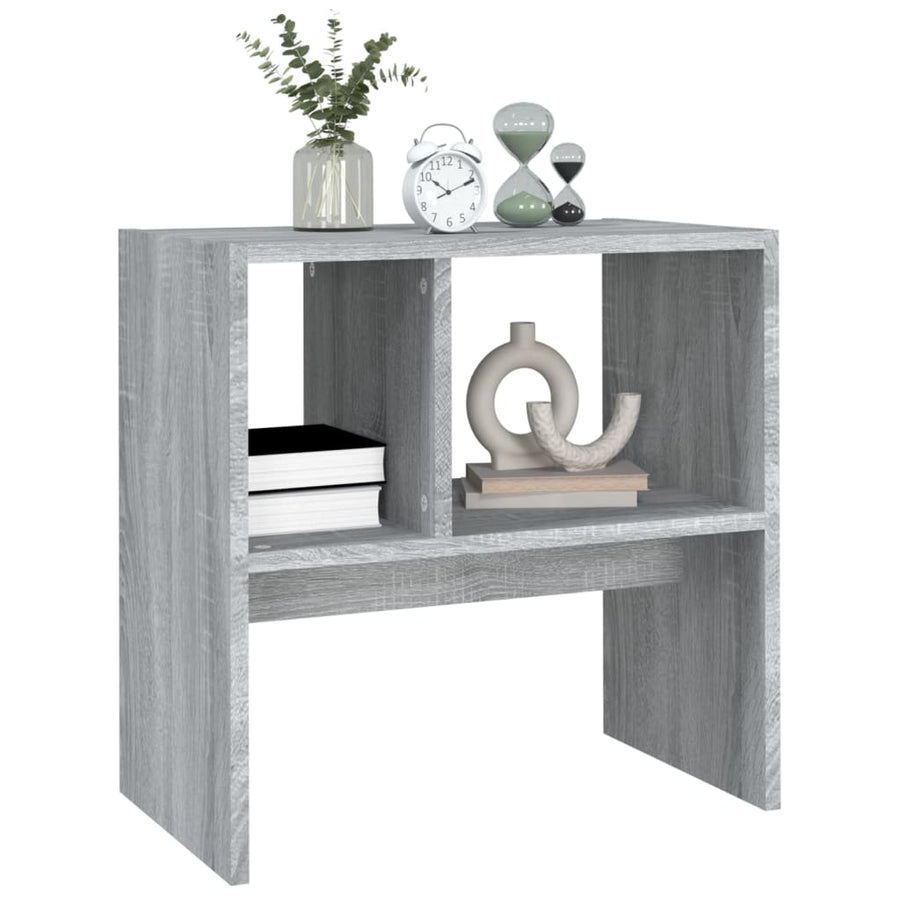 Bijzettafel 50X30X50 Cm Bewerkt Hout Eikenkleurig Grijs sonoma