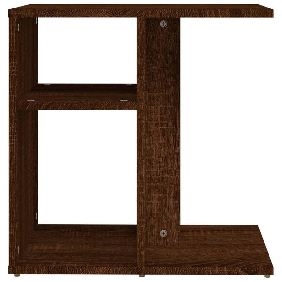 Bijzettafel 50x30x50 cm bewerkt hout bruin eikenkleur Bruineiken