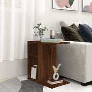 Side table 50x30x50 cm treated wood brown oak finish