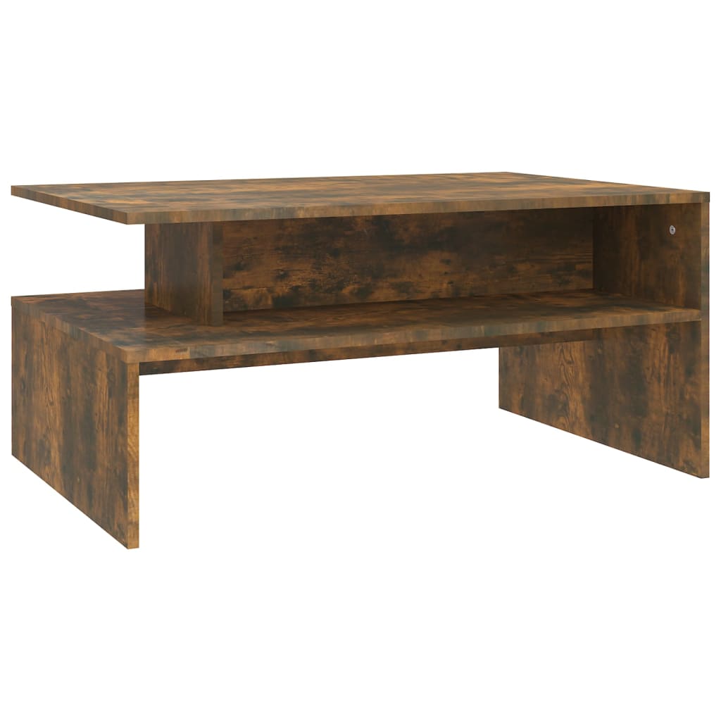 Salontafel 90x60x42,5 cm bewerkt hout gerookt eikenkleurig Gerookt eiken