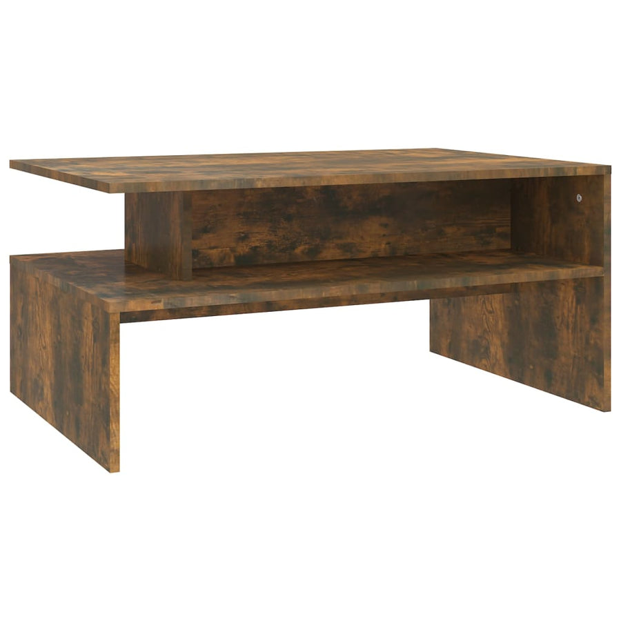 Salontafel 90x60x42,5 cm bewerkt hout gerookt eikenkleurig Gerookt eiken
