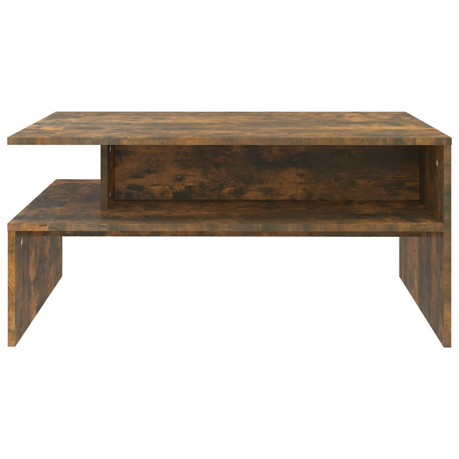 Salontafel 90x60x42,5 cm bewerkt hout gerookt eikenkleurig Gerookt eiken