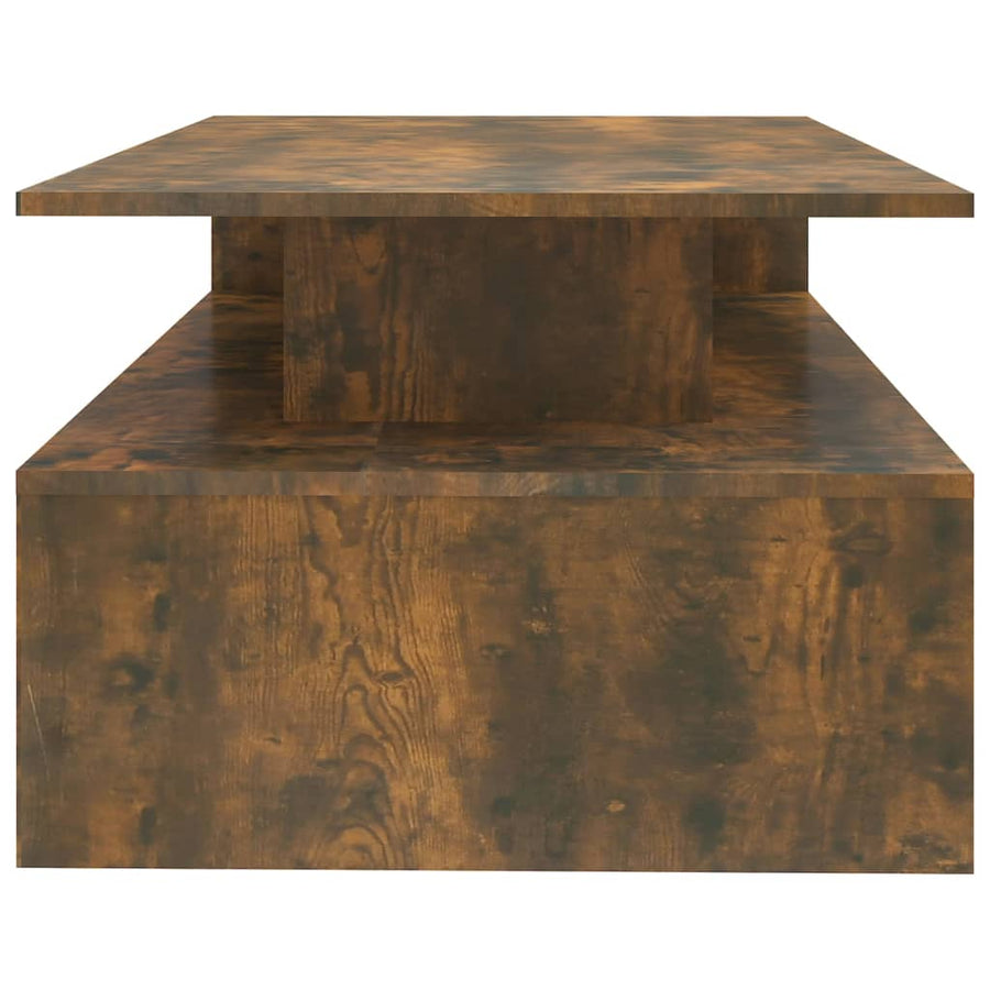 Salontafel 90x60x42,5 cm bewerkt hout gerookt eikenkleurig Gerookt eiken