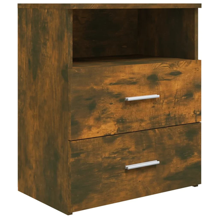Nachtkastje 50X32X60 Cm Kleurig 1 Gerookt eiken