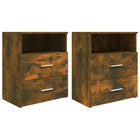 Nachtkastjes 2 st 50x32x60 cm gerookt eiken