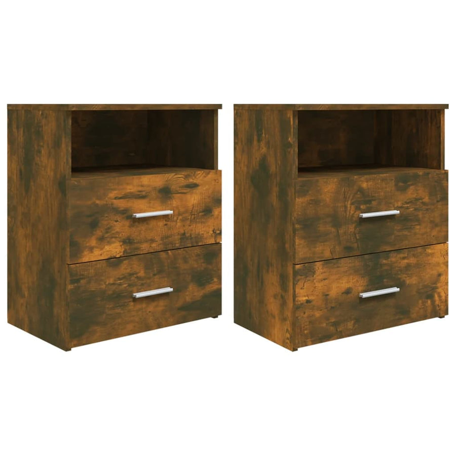 Nachtkastjes 50X3X60 Cm Kleurig 2 Gerookt eiken