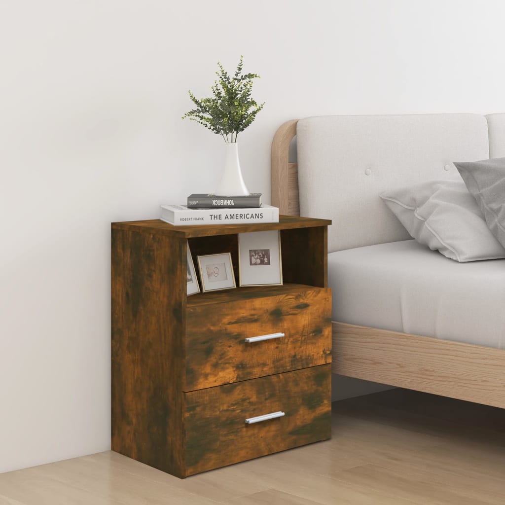 Nachtkastjes 50X3X60 Cm Kleurig 2 Gerookt eiken