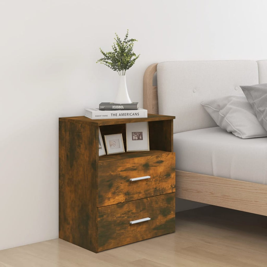 Nachtkastjes 50X3X60 Cm Kleurig 2 Gerookt eiken