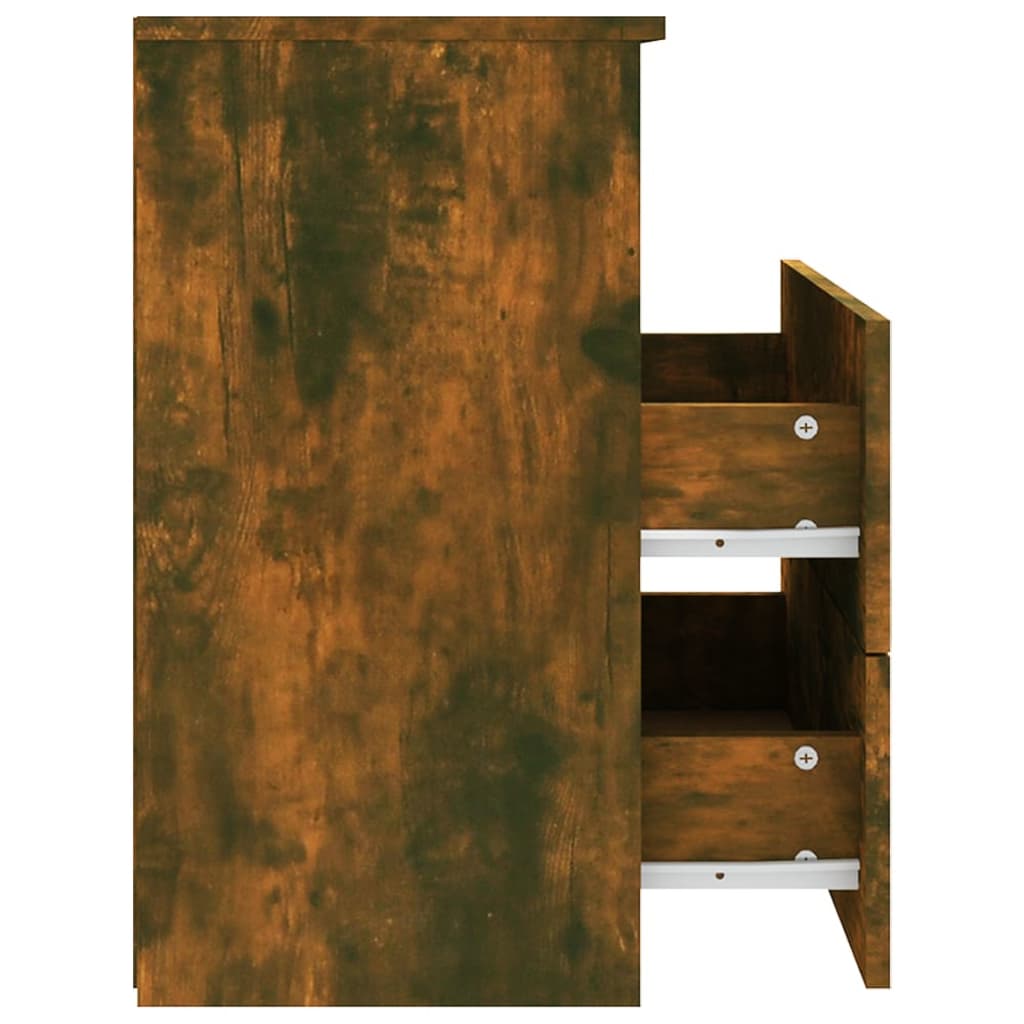 Nachtkastjes 50X3X60 Cm Kleurig 2 Gerookt eiken