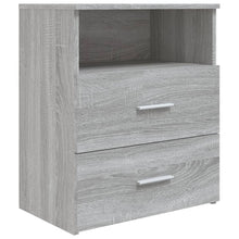Nachtkastje 50X32X60 Cm Eikenkleurig 1 Grijs sonoma