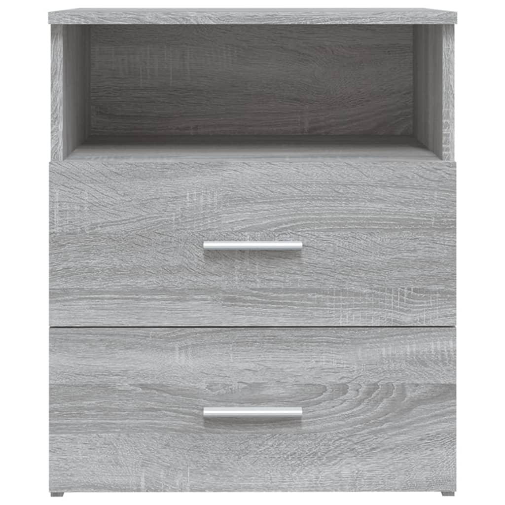 Nachtkastje 50X32X60 Cm Eikenkleurig 1 Grijs sonoma