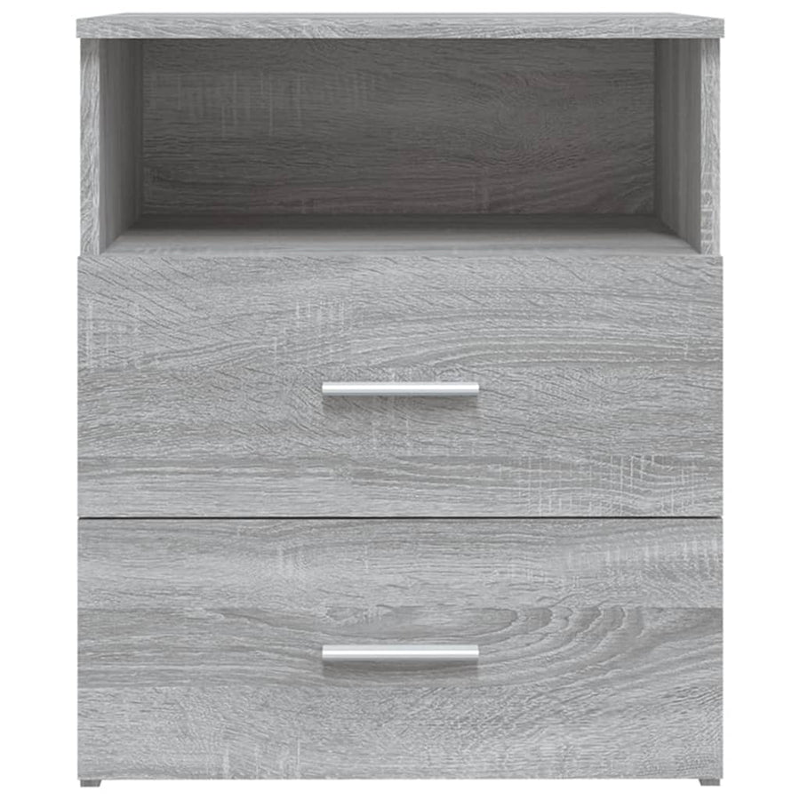 Nachtkastje 50X32X60 Cm Eikenkleurig 1 Grijs sonoma